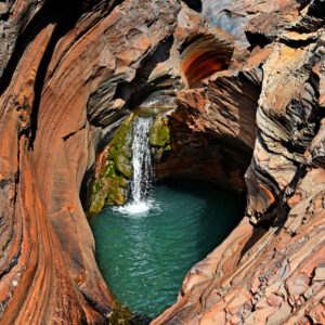 Spa pool Hamersley Gorge Karijini National Park Pilbara region in Western Australia