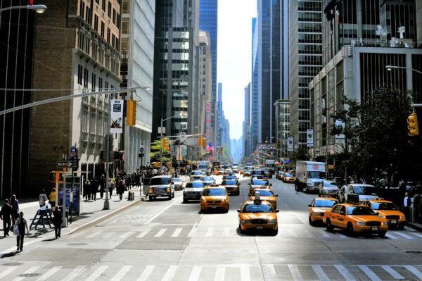 Traffic on the 6th Av Manhattan New York City USA