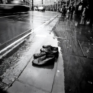 Lost English shoes on Regent Street in London England UK united Kingdom