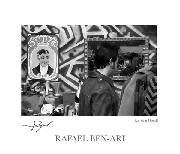 Looking Good Clark Gable looking at punk reflection in mirror – Fine art photography print for sale. Decoration poster for home or office wall taken by documentary travel photographer Rafael Ben Ari