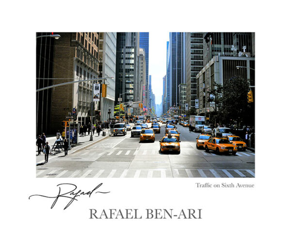 New York City Traffic on 6th Av - Fine art photography print for sale. Decoration poster for home or office wall taken by documentary travel photographer Rafael Ben Ari