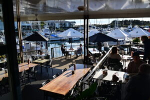 Port Macquarie Marina at the Mid North Coast of New South Wales, one of Australia's most popular holiday destination.