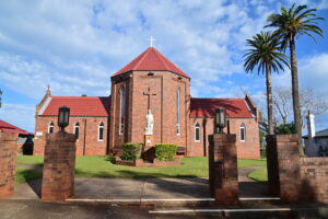 Port Macquarie St Agnes Catholic Church NSW Australia.The Catholic Church in Australia is under the spiritual and administrative leadership of the Holy See.