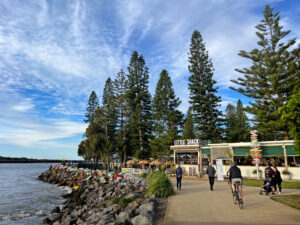 Aוstralian people walking on Port Macquarie Coastal Walk NSW Australia