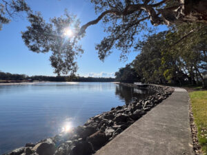 Landscape view of Lake Cathie New South Wales Australia