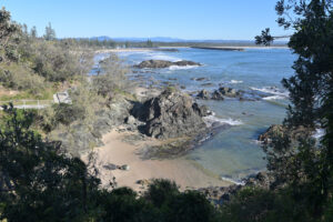 Aerial landscape view of Port Macquarie Flagstaff Cove New South Wales, Australia