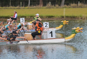 Local Dragon boat racing in Port Macquarie NSW Australia