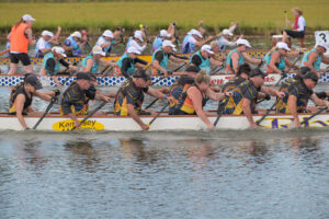 Local Dragon boat racing in Port Macquarie NSW Australia