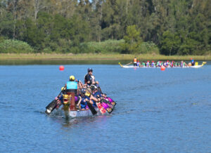 Local Dragon boat racing in Port Macquarie NSW Australia