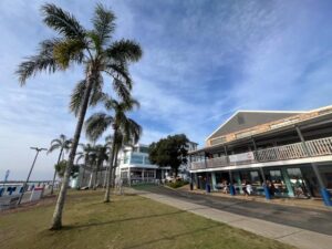 Local restaurants on Fisherman's Wharf Port Macquarie NSW New South Wales, Australia