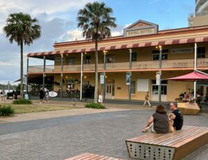 The Royal Hotel in Port Macquarie, NSW, is a historic pub, established as the sixth hotel during the convict era and the only one still trading under its original name.