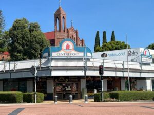 Port Macquarie main street cityscape.Port Macquarie is a vibrant coastal city on the Mid North Coast of New South Wales, Australia.